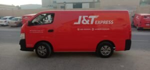 Vehicle Branding Dubai – J&T Express branded delivery vehicle wrap