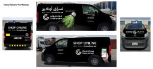 Vehicle Branding Dubai – Delivery van wrap and fleet branding for Grandiose Supermarket